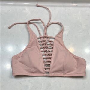 Pink Strappy Women's Bikini Top